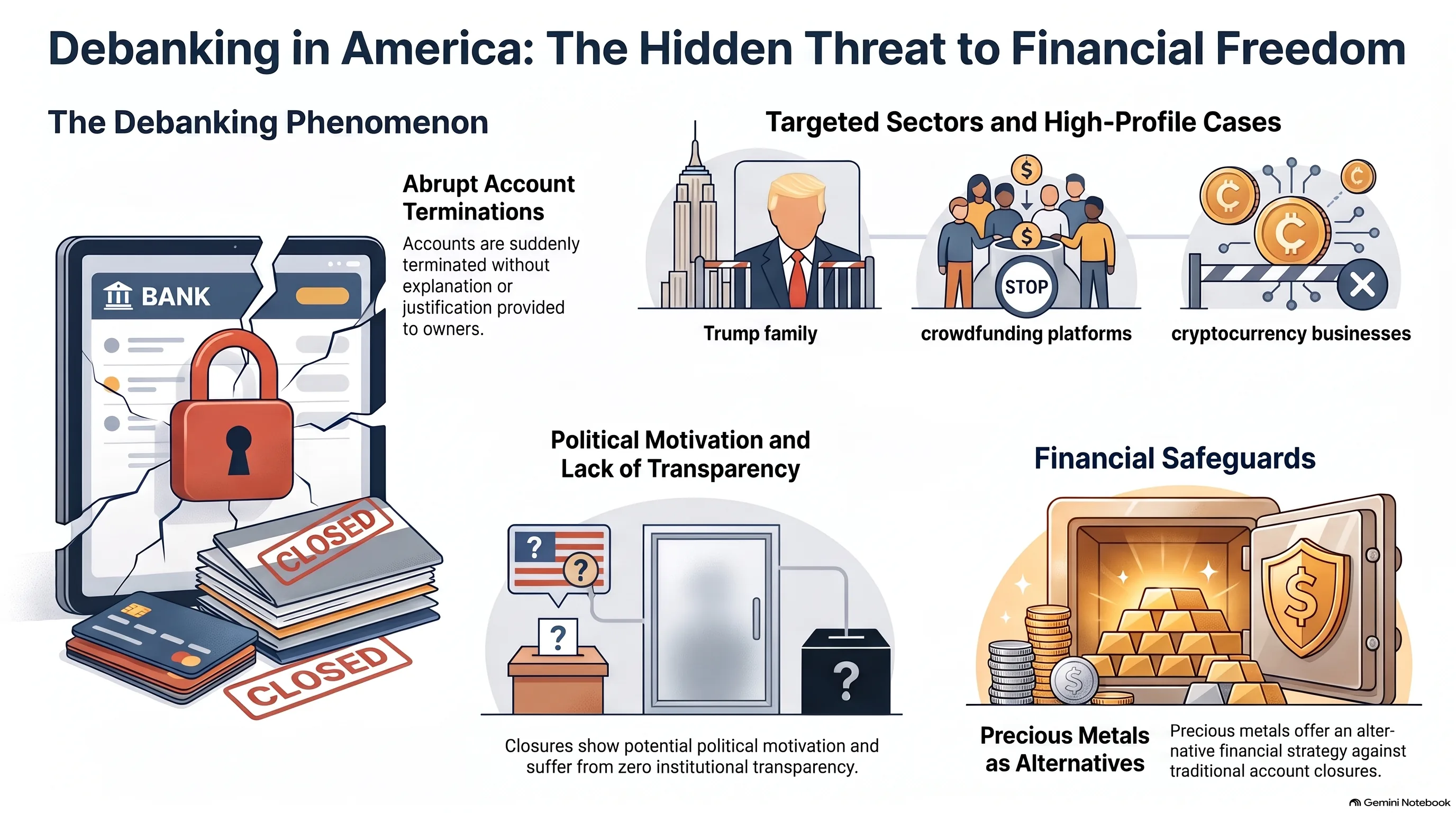 Infographic: Debanking of America — abrupt account closures and financial freedom