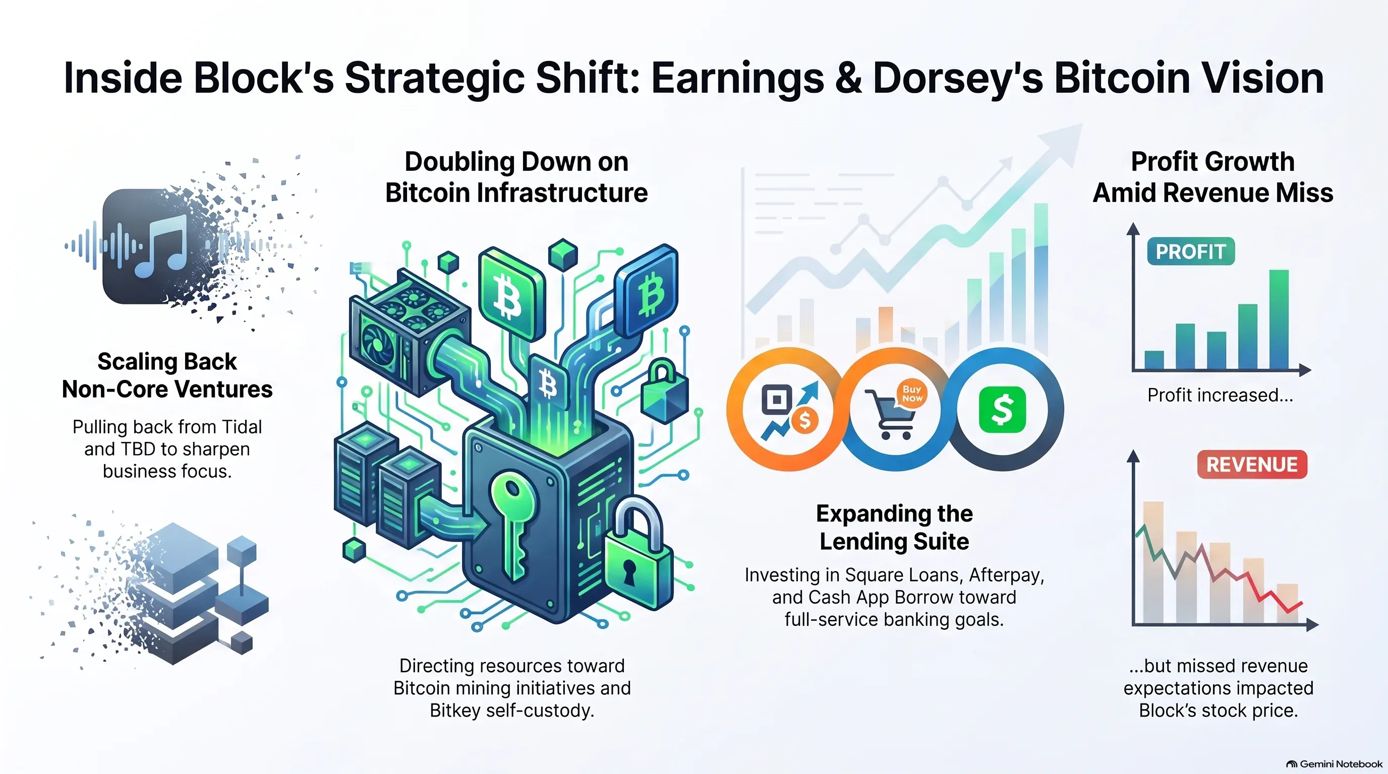 Infographic: Block's earnings, bitcoin focus and lending suite