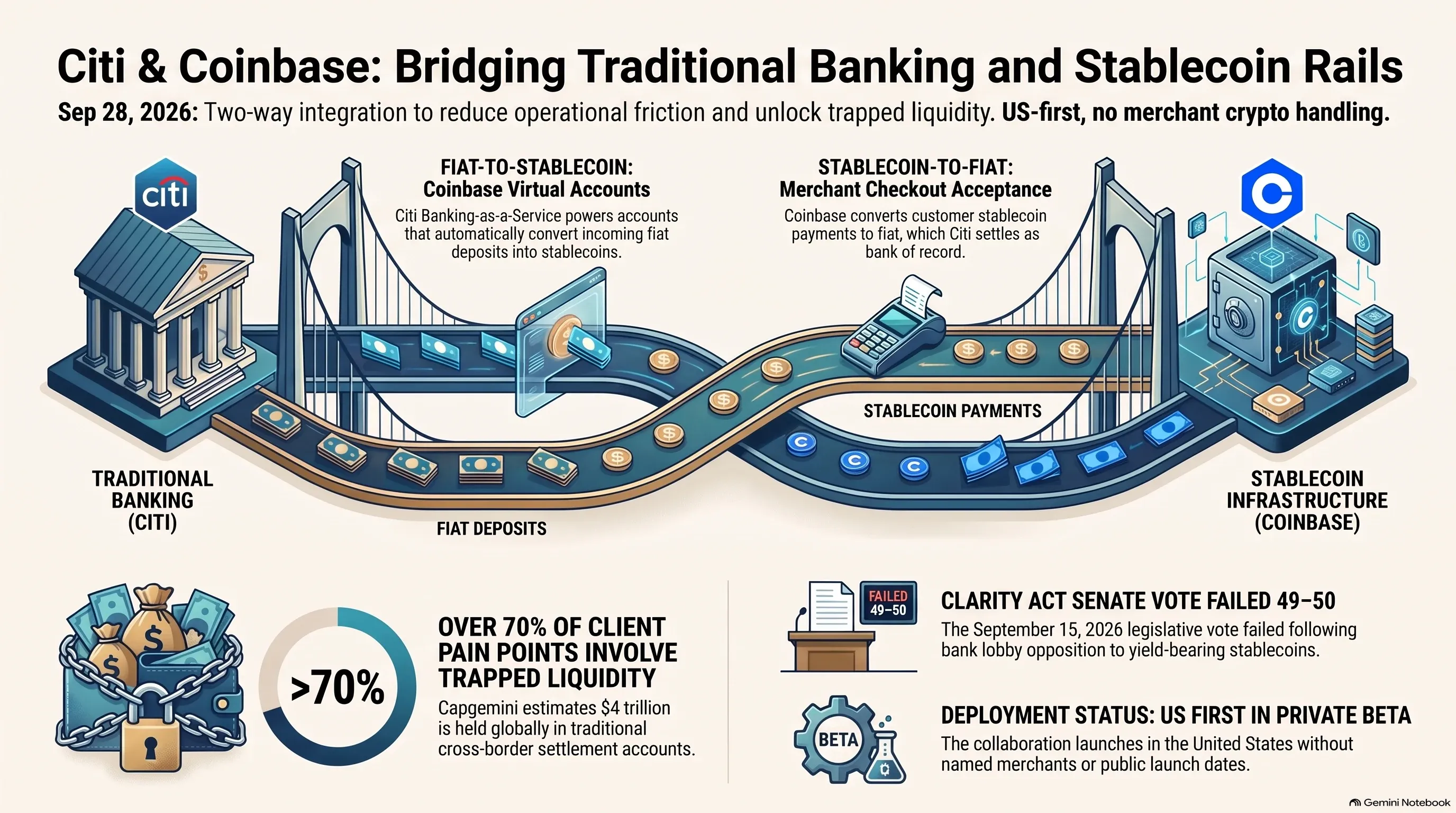 Infographic: Coinbase and Citi stablecoin payments partnership